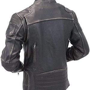 Mens Black Rivet Leather Jacket