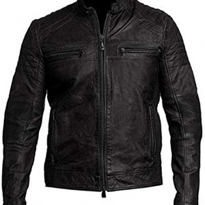 Cafe Racer Black Leather Jacket