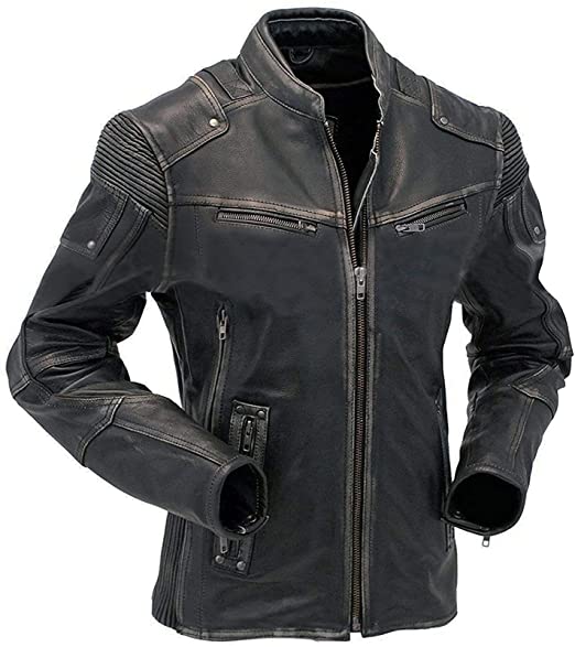 black rivet leather jacket