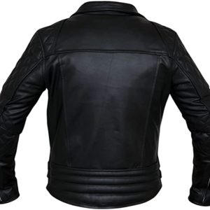 Mens Black Quilted Leather Jacket