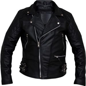 Mens Black Quilted Leather Jacket