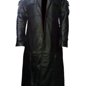 Punisher Faux Leather Trench Coat