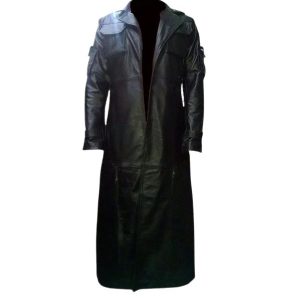 Punisher Faux Leather Trench Coat