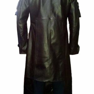Punisher Faux Leather Trench Coat