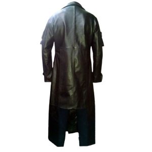 Punisher Faux Leather Trench Coat