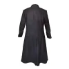 Neo matrix wool trench coat front view