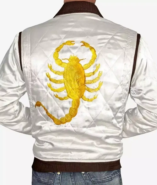 Drive scorpion bomber jacket back view
