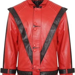 Michael Jackson Thriller Red Leather Jacket