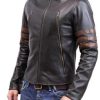X-men origins wolverine leather jacket front view