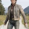 Model wearing x-men origins wolverine leather jacket
