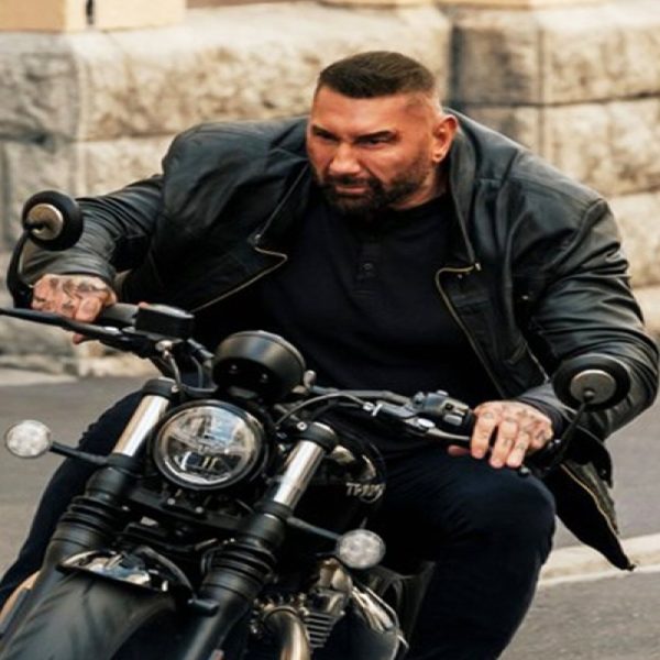 My spy the eternal city 2024 leather jacket front view