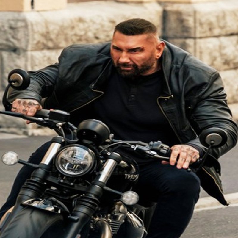 My spy the eternal city 2024 leather jacket front view