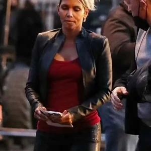 The Union 2024 Halle Berry Black Leather Jacket