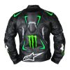 Alpinestars hellhound monster energy biker jacket back view