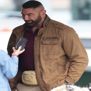 My Spy Dave Bautista Brown Cotton Jacket