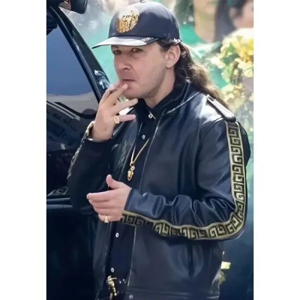 Megalopolis 2024 shia labeouf black jacket side view