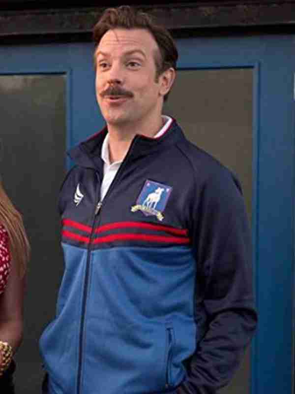 Jason sudeikis ted lasso track jacket front view