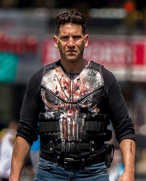 Model wearing jon bernthal vest