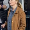 Kirsten dunst civil war brown jacket side view