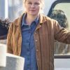 Kirsten dunst civil war brown jacket front view