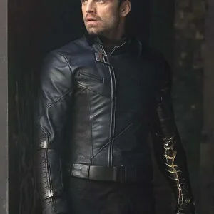 Bucky Barnes Thunderbolts 2025 Black Leather Jacket