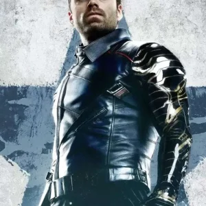 Bucky Barnes Thunderbolts 2025 Black Leather Jacket