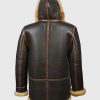 Connor Men’s Dark Brown B-7 Bomber Leather Jacket - Image 2