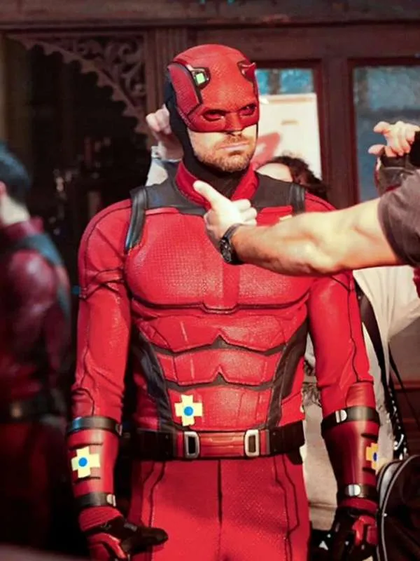 Matt murdock daredevil born again red costume jacket front view