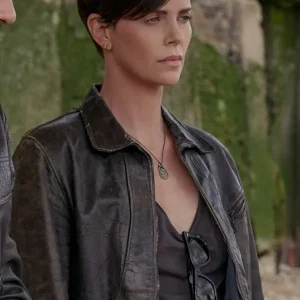 Charlize Theron The Old Guard Brown Leather Jacket