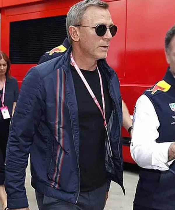 James bond no time to die blue jacket side view