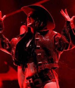 Jennie kim 2025 coachella valley music and arts festival jacket side view
