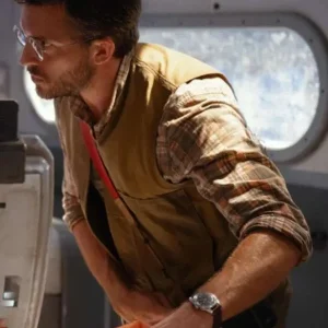 Jonathan Bailey Jurassic World Rebirth 2025 Brown Vest
