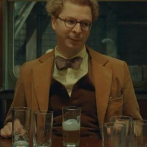 The Phoenician Scheme 2025 Michael Cera Coat