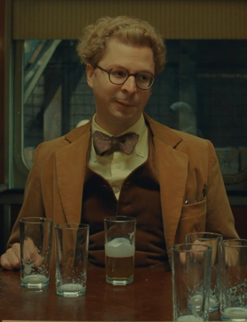 The phoenician scheme 2025 michael cera coat front view
