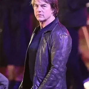 Mission Impossible 8 Tom Cruise Black Leather Jacket