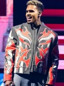 Chris brown tycoon music festival jacket front view