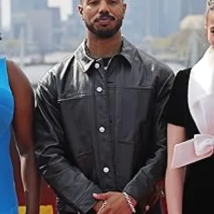 Sinners 2025 Michael B. Jordan Black Leather Jacket