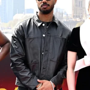 Sinners 2025 Michael B. Jordan Black Leather Jacket