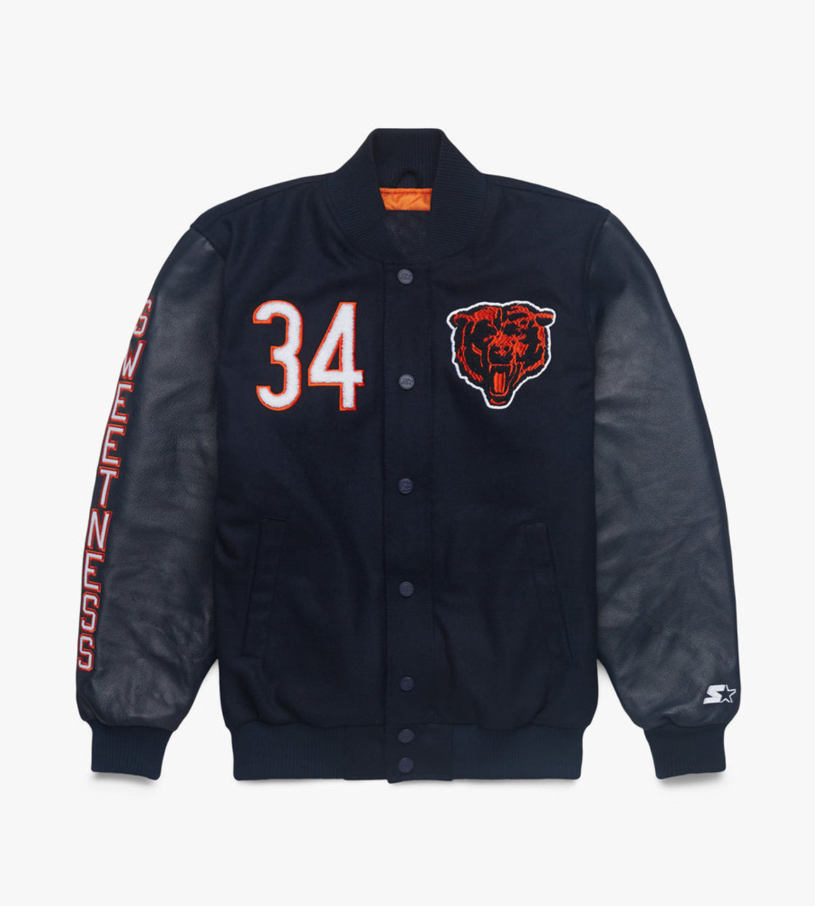 Homage starter walter payton goat jacket front view