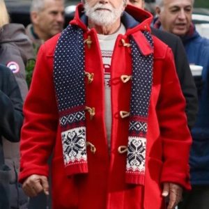 The Man With The Bag 2025 Arnold Schwarzenegger Red Coat