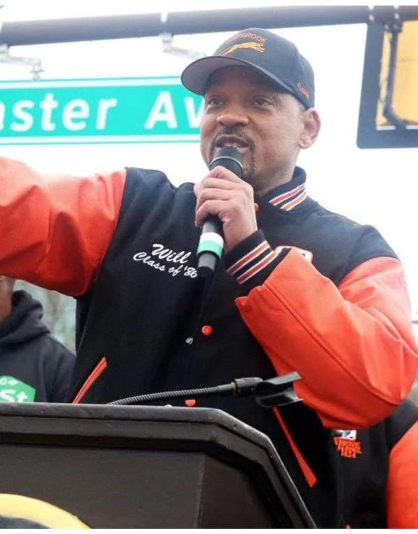 Will smith way street renaming ceremony 2025 varsity jacket front view