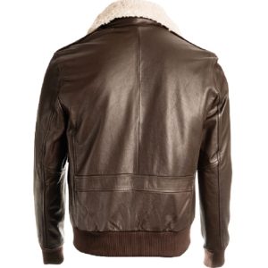 Mens Brown Shearling Pilot Jacket