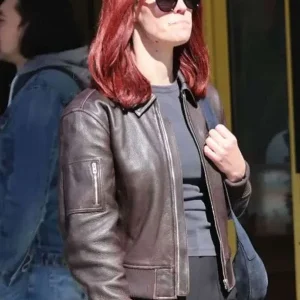 Karen Page Daredevil Born Again Brown Leather Jacket