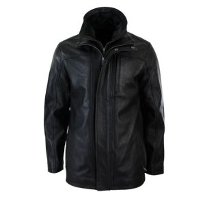 Mens 3/4 Real Leather Safari Jacket