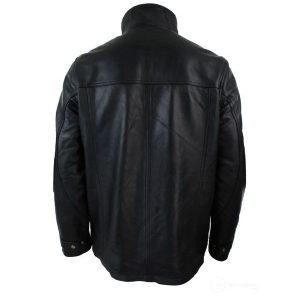 Mens 3/4 Real Leather Safari Jacket