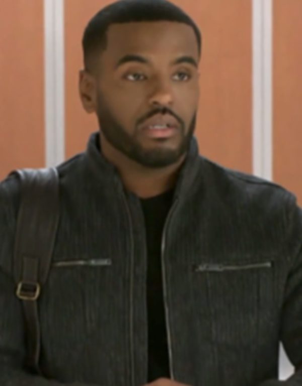 Model wearing beyond the gates 2025 sean freeman black jacket