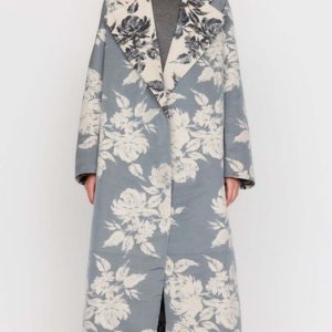 Beyond the Gates 2025 Tamara Tunie Gray Floral Coat