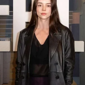 Bobby Rainsbury Dept Q 2025 Black Leather Coat