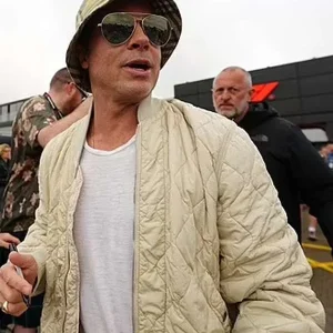 F1 British Grand Prix Brad Pitt Quilted Jacket