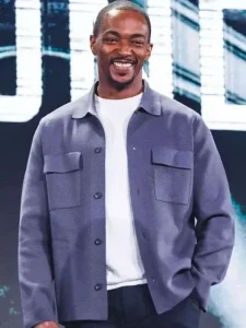 Brave new world anthony mackie purple jacket front view
